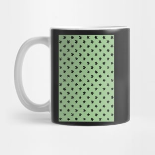 Mint flower pattern Mug